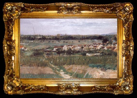 framed  Berthe Morisot Village, ta009-2